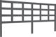vidaXL κεφαλάρι κρεβατιού, γκρι, 205,5x4x100 cm, μασίφ ξύλο πεύκου