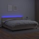 vidaXL Lozko kontynentalne materac i LED cappuccino 200x200 cm