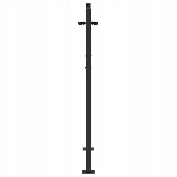 vidaXL VidaXL Brama ogrodowa Czarny 110 x 155 cm Stal Malowana Proszkowo