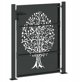 vidaXL VidaXL Brama ogrodowa Czarny 110 x 155 cm Stal Malowana Proszkowo