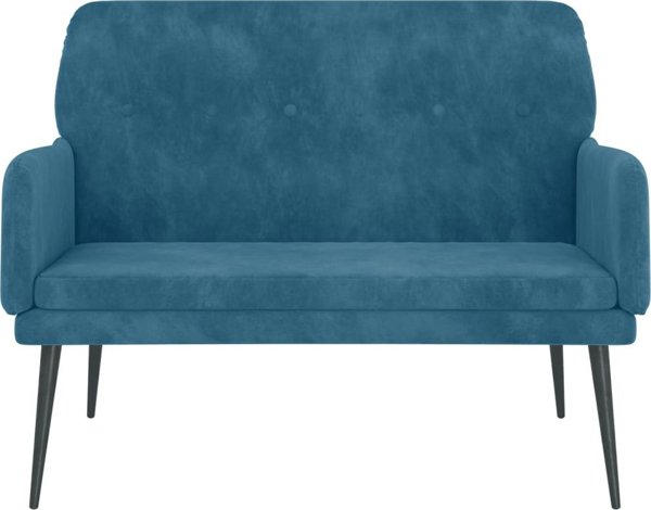 vidaXL Πάγκος μπλε, 108x79x79 cm, επενδυμένος με βελούδο