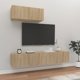 vidaXL Σετ 3 ντουλαπιών TV, δρυς sonoma, υλικό ξύλου