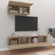 vidaXL Σετ 3 ντουλαπιών TV, δρυς sonoma, υλικό ξύλου