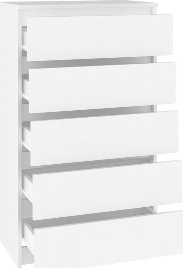 vidaXL Κομότα, Λευκή, 60x36x103 εκ., Κατασκευασμένη από Ξυλοειδές Υλικό