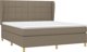 vidaXL Κρεβάτι κοντινεντάλ με στρώμα, 180x200 cm, taupe, ύφασμα