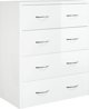 vidaXL Συρταριέρα με 4 συρτάρια, 60x 30,5 x71 cm, λευκή υψηλής γυαλάδας