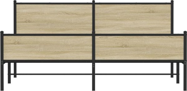 vidaXL μεταλλική ραμά κρεβατιού Sonoma 183x213 cm