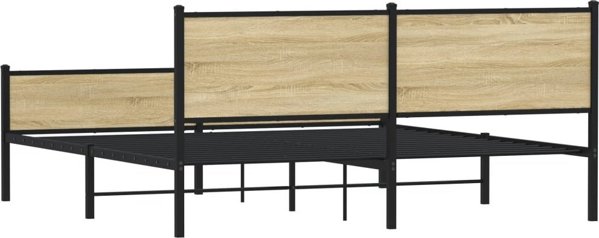 vidaXL μεταλλική ραμά κρεβατιού Sonoma 183x213 cm
