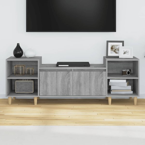 vidaXL Szafka pod telewizor, szary dab sonoma, 160x35x55 cm