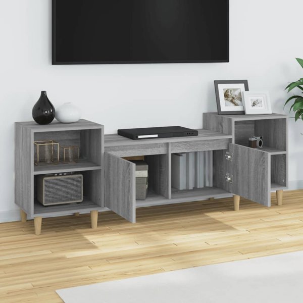 vidaXL Szafka pod telewizor, szary dab sonoma, 160x35x55 cm