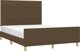vidaXL vidaXL Rama lozka z zaglowkiem, ciemnbrazowa 140x190 cm obita tkanina