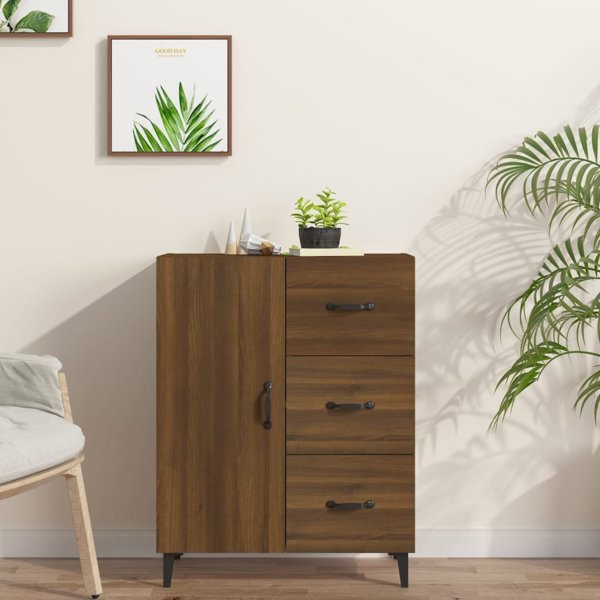 vidaXL Ντουλάπι από καφέ δρυς, 69,5x34x90 εκ, σύνθετο ξύλινο υλικό