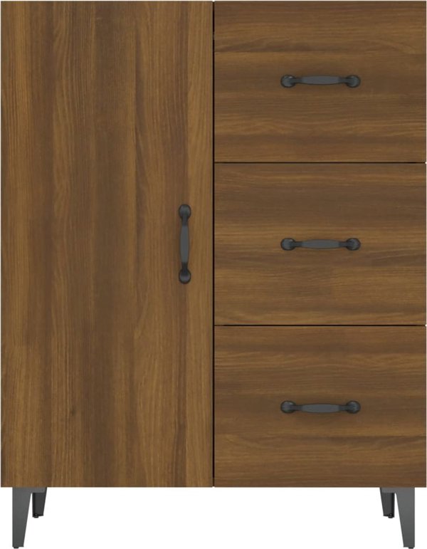 vidaXL Ντουλάπι από καφέ δρυς, 69,5x34x90 εκ, σύνθετο ξύλινο υλικό