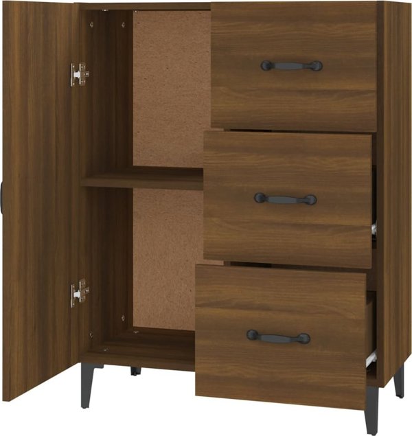 vidaXL Ντουλάπι από καφέ δρυς, 69,5x34x90 εκ, σύνθετο ξύλινο υλικό