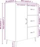 vidaXL Ντουλάπι από καφέ δρυς, 69,5x34x90 εκ, σύνθετο ξύλινο υλικό