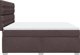 vidaXL Κρεβάτι continental με στρώμα, καφέ, υφασμάτινο, 180x200 εκ.