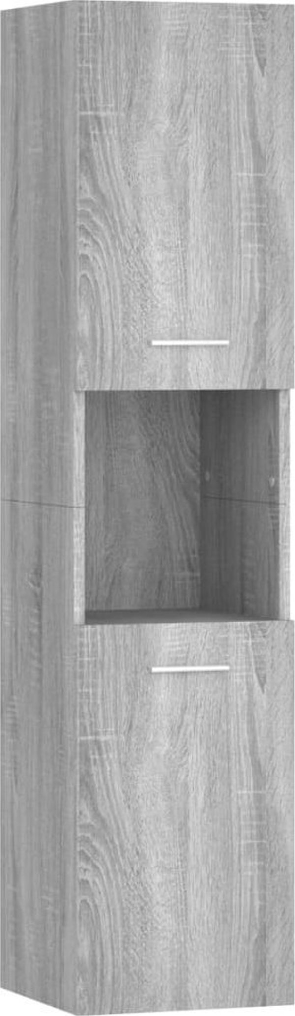 vidaXL Ντουλάπι μπάνιου, Sonoma γκρίζο δρυς, 30x30x130 εκ.