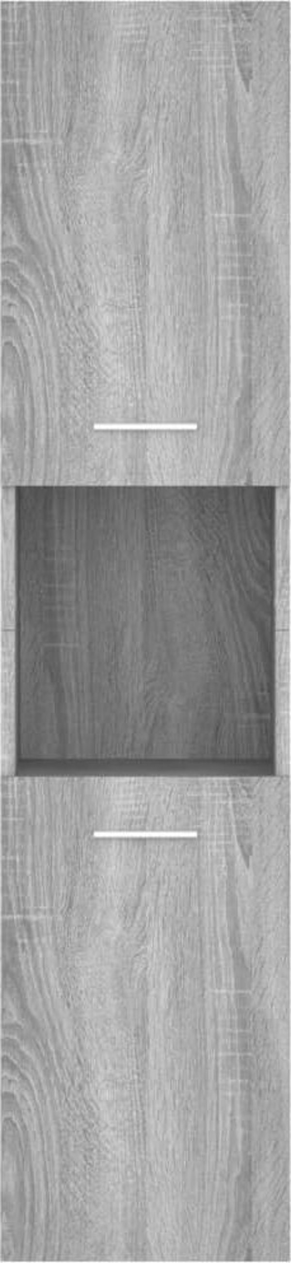 vidaXL Ντουλάπι μπάνιου, Sonoma γκρίζο δρυς, 30x30x130 εκ.