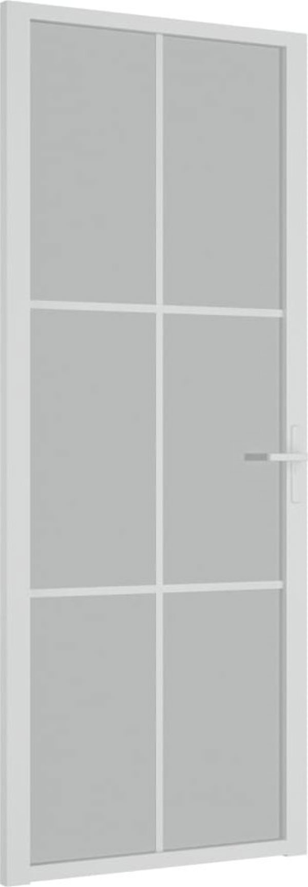 vidaXL Εσωτερική πόρτα, 83x201,5 cm, λευκή, ματ γυαλί και αλουμίνιο