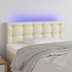 vidaXL Κεφαλάρι κρεβατιού με LED, κρεμ, 80x5x78/88 εκ., τεχνόδερμα