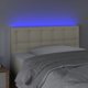vidaXL Κεφαλάρι κρεβατιού με LED, κρεμ, 80x5x78/88 εκ., τεχνόδερμα