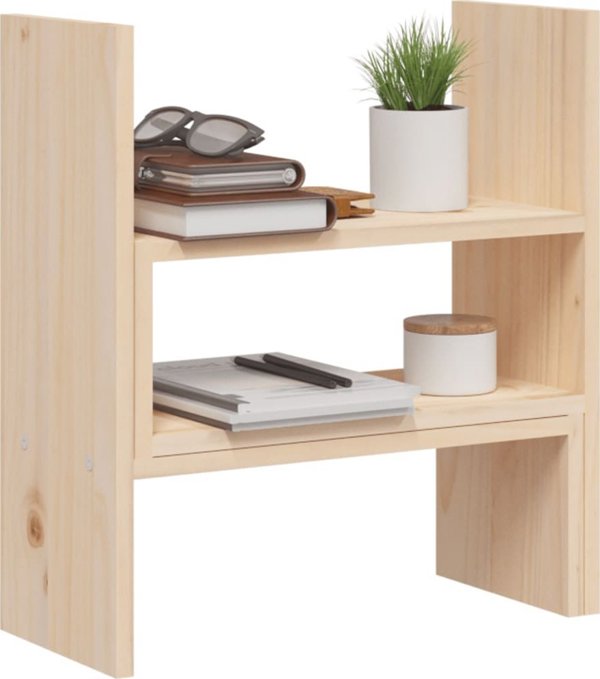 vidaXL Podstawka na monitor, (39-72)x17x43 cm, lite drewno sosnowe