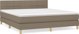 vidaXL Κρεβάτι Continental με Στρώμα, Taupe, Υφασμάτινο, 180x200 cm