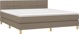 vidaXL Κρεβάτι Continental με Στρώμα, Taupe, Υφασμάτινο, 180x200 cm
