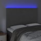 vidaXL Zaglowek do lozka z LED, ciemnoszary, 144x5x118/128 cm, aksamit