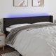 vidaXL Zaglowek do lozkou me LED, mavro, 183x16x78/88 cm, yfasma