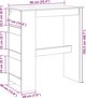 vidaXL Μπαρ Τραπέζι με Διαχωριστικά από Καπνιστή Δρυ