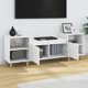 vidaXL Λευκή βάση τηλεόρασης 80x36x50 cm από υλικό ξύλου