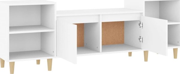 vidaXL Λευκή βάση τηλεόρασης 80x36x50 cm από υλικό ξύλου
