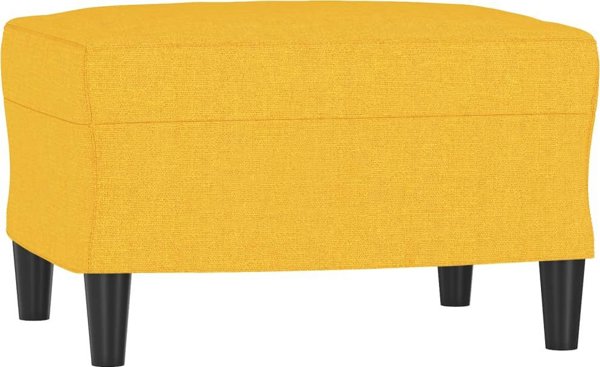 vidaXL υποπόδιο ανοιχτό κίτρινο 60x50x41 cm με υφασμάτινη ταπετσαρία
