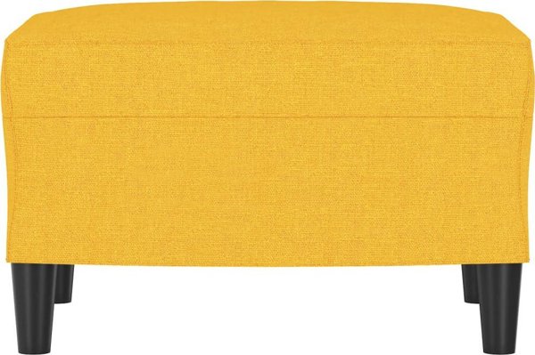 vidaXL υποπόδιο ανοιχτό κίτρινο 60x50x41 cm με υφασμάτινη ταπετσαρία