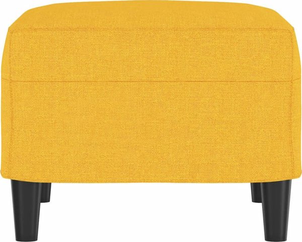vidaXL υποπόδιο ανοιχτό κίτρινο 60x50x41 cm με υφασμάτινη ταπετσαρία