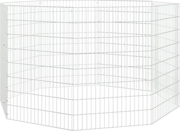 vidaXL 8-πανελ κλούβα για κουνέλι, 54x80 εκ., γαλβανισμένο σίδερο