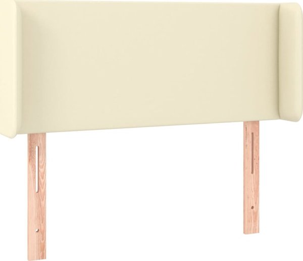 vidaXL Κεφαλαριό uszak κρεμ 93x16x78/88 cm από συνθετικό δέρμα