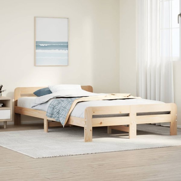 vidaXL Κά FRAME κρεβατιού χωρίς στρώμα, 120x200 εκ., μασίφ πεύκο