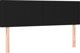 vidaXL Zaglowek do lozka me to LED czarny 144x5x78/88 cm tkanina