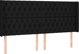 vidaXL Zaglowek do lozka z LED, czarny, 183x16x118/128 cm, tkanina