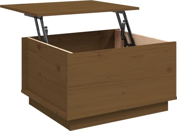 vidaXL Τραπεζάκι καφέ, χρώμα μέλι, 60x50x35 εκ., από μασίφ πεύκο
