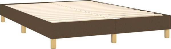 vidaXL Κρεβάτι Continental με Στρώμα, Καφέ, 140x200 εκ., Ύφασμα