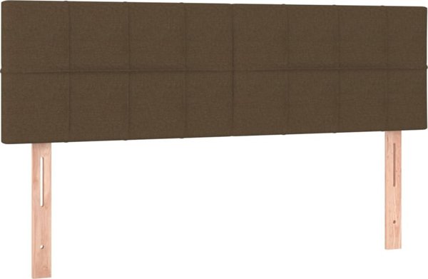 vidaXL Κρεβάτι Continental με Στρώμα, Καφέ, 140x200 εκ., Ύφασμα