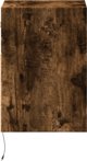 vidaXL Επιτοίχια Νυχτερινά Κομοδίνα με LED, 2 τεμ, Καπνιστό Δρυς