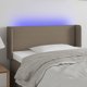 vidaXL Zaglowek do lozka z LED taupe 93x16x78/88 cm tkanina