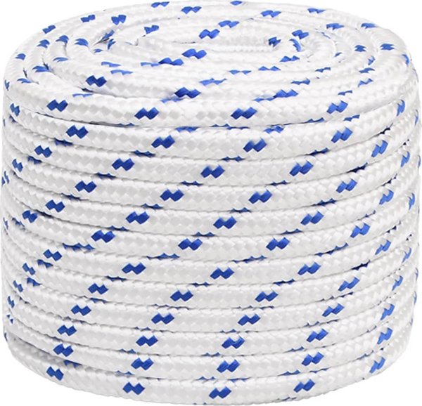 vidaXL ναυτικό σχοινί, λευκό, 18 mm, 100 m, πολυπροπυλένιο