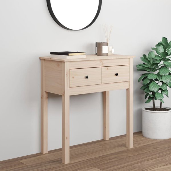 vidaXL vidaXL Stolik konsolowy, 70x35x75 cm, lite drewno sosnowe