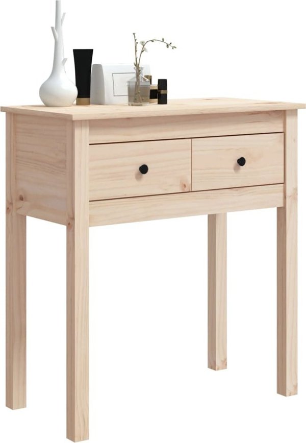 vidaXL vidaXL Stolik konsolowy, 70x35x75 cm, lite drewno sosnowe