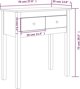 vidaXL vidaXL Stolik konsolowy, 70x35x75 cm, lite drewno sosnowe